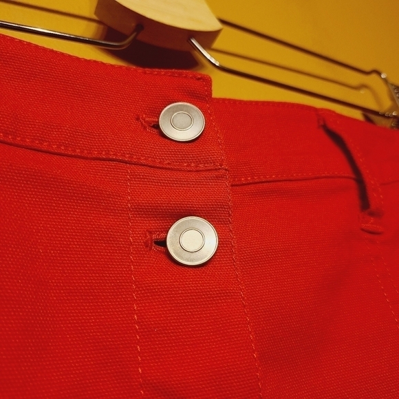 J. Crew Mercantile | Red Twill Button-Down Skirt (Size 10) - Picture 4 of 11